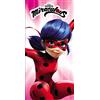 BERONAGE Miraculous - Telo da bagno Ladybug Running rosso, 75 cm x 150 cm, telo da spiaggia, asciugamano da doccia, telo in velluto, 100% cotone, motivo: Marinette Adrien Ladybug Cat Noir - Parigi,