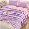 Surwin Trapuntino Copriletto Bicolore Moderno per Primaverile Estivo Reversibile Copriletto in Microfibra, Quilt Traspirante Leggero per Letto Singolo o Una Piazza e Mezza (Viola/Rosa,150x200cm)