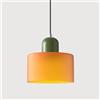 ZHNPJE Lampada a Sospensione Moderna Art Déco - Lampada a Sospensione Macaron per Soggiorno, Camera da Letto, Cucina, Ristorante e Bar (Arancione 5)