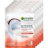 Garnier SkinActive Maschera Viso Nutri Bomb Milky Mask in Tessuto Nutriente e Illuminante per Pelli Secche e Spente con Latte di Cocco e Acido Ialuronico - 5 Maschere Monouso