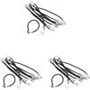 Geardeangloow 3 set di 10 ganci elastici per coda di cavallo, elastici per capelli, colore nero