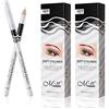 Fashionwu Matita eyeliner bianco professionale evidenziatore Eye Liner Pen Soft Strokes impermeabile a lunga durata ombretto bachi da seta Brighten matita bellezza trucco strumento (24 pezzi)