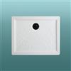 Kiamami Valentina Piatto Doccia 70x120 in Ceramica Bianca Antiscivolo H6cm | Malta