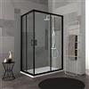 Kiamami Valentina Box Doccia City 70x90 h 190 Profilo Nero Opaco Cristallo Trasparente | City