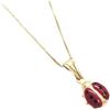 Generic Collana Coccinella Rossa Portafortuna Donna Bambina Argento 925 Placcato Oro Giallo