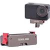 Generico Base di montaggio magnetica per telecamera con 1/4 di pollice Foro a vite a sgancio rapido Supporto di estensione pieghevole Per DJI Action 5 Pro/4/3/2 Accessorio per videocamera d'azione