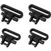 Kaslaider Quick Release Heavy Duty Sling Swivel, Heavy Duty Acciaio Sgancio Rapido Stacca Sling Swivels Girevoli Supporti per Accessori Vite Prigionieri Girevoli a Vite di Sgancio, Nero, 2,7 cm/3,4 cm