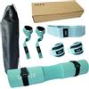 VLFit Set di cuscinetti per bilancieri squat, con spessa imbottitura per fianchi con borsa per il trasporto, cinghie per sollevamento pesi, fascia di resistenza per macchina per il fitness via cavo