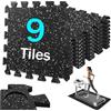 Yesaler Tappeto Palestra Tappeto da Fitness a Puzzle Robusta Tappeto Gomma Antiscivolo Tappetino Puzzle 32x32cm per Palestra di Casa Attrezzatura per Fitness 9 Pezzi