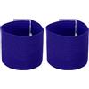 PATIKIL 9,4x2,5 Fascia da Capitano di Calcio C, 2pz Distintivo Braccio Elastica Regolabile in Nylon Unisex per Allenamento di Squadra Giovanile Adulti, Blu