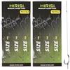 Hirisi Tackle 12 pezzi pesca alla carpa capelli rigs curvo carpa Rigs gancio anti-angolo girevole cavo intrecciato alimentatore da pesca (FBA-TS115-2)