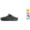 Scholl Clog Evo Nero + Scholl Solette Antistatiche in Memory Cushion per Clog Evo - Nero/Marrone