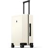 LEVEL8 Valigia Bagaglio a Mano Elegante Micro Diamante Strutturato Design Valigie Trolley Rigido Bagaglio a Mano con 4 Ruote Doppie Girevoli e Lucchetto TSA Integrato 54.5x37x23.5CM, 40L, Bianco