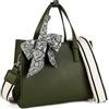 Gladdon Borsa piccola da donna, Tote Bag, Borsa a tracolla con manico, Crossbody Bag con fiocco elegante, Shopper con fazzoletto