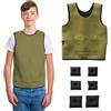 ODOXIA Gilet Ponderato per Bambini | Fornisce Comfort a Pressione Profonda | Strumenti per Bambini con ADHD | Weighted vest v2 dark green large | Gilet a Compressione Ponderato per Bambini