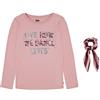 Levi's Lvg LS Zebra Tee con Scrunchi 4ej167 Tshirt, Glassa Rosa, 16 Anni Bambine e Ragazze