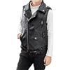 Generisch Gilet da moto in finta pelle giacca per bambini tempo libero cappotto & giacca bambino ragazzo gilet festivo, Nero , 9-10 Jahre