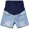 AOOPOO maternità Gravidanza Jeans Shorts, Premaman Cotone Leggings Corti maternità con Regolabile Ventre Banda maternità Pantaloncini Over Bump per la Gravidanza Estate