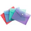 Exacompta - Codice 35410E - Set di 4 tasche con chiusura a bottone a pressione con patta - Cromalina pastello - Dimensioni: 19 x 14 cm - FT da classificare B6 - blu pastello, corallo, viola
