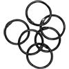 Craftelier - Set di 6 anelli metallici tipo anello per rilegatura, ideali per scrapbooking e artigianato, anelli per album, quaderni, planner o agende, dimensioni Ø 30 mm - colore nero
