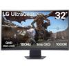 LG 32GS60QC-B Monitor PC 80 cm [31.5] 2560 x 1440 Pixel Quad HD LCD Nero (VA 32IN 2560 X 1440 16:09 1M - HDMI X2 DISPLAYPORT HEADPHONE)