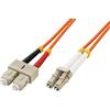 Techly Professional 302549 Cavo Fibra Ottica Multimodale OM2 SC/LC 50/125 2 m Arancione