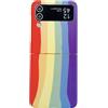 BLOTECH Z Flip3 5G Cover Custodia per Cellulare Verniciata Ultra Sottile,Cover Pieghevole Leopardo Custodia Ultra Sottile Samsung Z Flip3 5G Slim Cases con Arcobaleno Disegni Case per Galaxy Z Flip3 5G