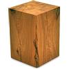 MS FACTORY Cubo in Legno di Quercia Massiccio - Cubetti di Legno Naturale Realizzato a Mano - Sgabello Legno, Colonna Decorativa, Piedistallo per Piante, Tavolino da Salotto - 20 x 20 x 30 cm