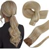 Hetto Extension Capelli Umani Coda 50 cm 100 g Bionda Dorata con Bionda Decolorata #14/613 - Remy Extension Capelli
