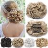 MY-LADY Combs Bun Chignon Capelli Finti Extension Capelli Coda Capelli Mossi Ciambella Elastico Posticci Scrunchie Hair Ricci Updo Biondo pallido mix Bleach Blonde