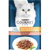Gourmet le Perle Filettini in Salsa 85 gr - con Salmone - Confezione da 26 pezzi - Cibo umido per gatti - SPEDIZIONE GRATIS DA 39€