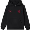 Puma Felpa Calcio Ac Milan Ess Nero Rosso Bambino 128 cm