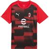 Puma Maglia Calcio Ac Milan Prematch Rosso Nero Bambino 128 cm