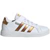 ADIDAS Grand Court 2.0 El K Ps Bianco Oro - Sneakers Bambina EUR 32 / UK 13.5k