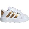 ADIDAS Grand Court 2.0 C F I Td Bianco Oro - Sneakers Bambina EUR 27