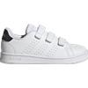 ADIDAS Advantage Cf Ps Bianco Nero Argento - Sneakers Bambina EUR 28 / UK 10.5k
