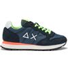 Sun68 Sun 68 Tom Solid Nylon Fluo Navy Blu Arancio - Sneakers Uomo EUR 40