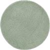 andiamo Tappeto Arezzo per soggiorno, sala da pranzo, facile da pulire, elegante, comodo, tinta unita, 67 cm, rotondo, verde salvia