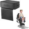 TOTIDYH Sedia Da Salone Per Parrucchiere In Pelle Con Manico E Rialzo Ergonomico Per Bambini Nero