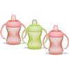 Munchkin Mighty Grip Trainer Cups | Trainer Toddler & Baby Bottle | BPA Free | Non Spill |Leakproof | Baby Weaning Cup from 6+ Months | Toddler Bottle 8oz/236ml| 3 Pack | Pink & Green