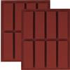 YXHZVON 2 PCS Stampi Per Barrette, Stampo Rettangolari Silicone 8 Cavità Per Cioccolato, Tartufo, Ganache, Pane, Muffin, Brownie, Pane Di Mais, Cheesecake E Sapone