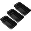 KITDAHOM Set 3 Stampo perPane - Forme per Pane 25 x 13 x 6 cm - Acciaio al Carbonio - Rivestito Antiaderente - Distribuzione Calore Uniforme - Per Pane, Torte, Toast (Nero)