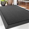 DEXI Zerbino Ingresso Esterno 60 x 90 cm, Zerbini Antiscivolo, Assorbente Di Sporco e Lavabile, Impermeabile Tappeto per Porte Anteriori e Posteriori, Nero