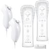 SONVIEE Telecomando Wii e Joystick Nunchuck Telecomando di Ricambio per Wii con Copertura in Silicone e Cinturino da Polso Compatibile con Wii/Wii U, senza Motion Plus (2 in Bianco)