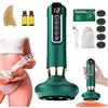 Izbdcy Velora Massaggiatore Anti Cellulite, Velora Beauty Massaggiatore Anti Cellulite per Pancia Schiena Vita Braccia Glutei, Massaggiatore Anticellulite Elettrico 12 Livelli Regolabili (Green+Oil)