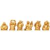 Brass Statu Feng Shui BS019 - Statua di Buddha sorridente, 5,1 cm, in resina, 6 pezzi