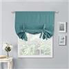 NICETOWN Tenda a pacchetto oscurante, per oscurare la stanza, con tende isolate termicamente con palloncini, trattamento per finestre, per bar, ufficio, decorazioni natalizie (1 pannello, verde acqua