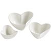 Maxwell & Williams Heart Set di Ciotole, Porcellana, Bianco, 12 x 11.5 x 6.5 cm, 3 unità