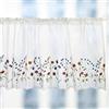 yurlisa WeMay - Tenda da cucina a pannello in stile pastorale, motivo floreale, con mantovana da 40,5 x 155,8 cm (fiore selvaggio)