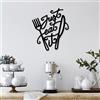 Wallity Hanah Home Elegante accessorio decorativo da parete in metallo, nero, 43 x 50 cm, 100% metallo, spessore 1,5 mm, design leggero e moderno per la decorazione della casa
